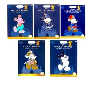 BUNDLE OF 5: Disney Mickey Mouse The Main Attraction LIMITED EDITION PINS